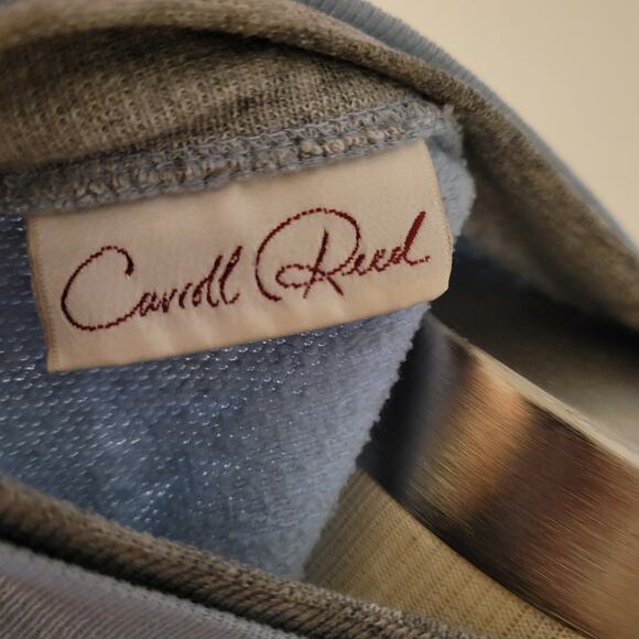 Vintage 80s Puppy Graphic Sweatshirt Carol Reed Blue Oversized M L - Picture 8 of 8